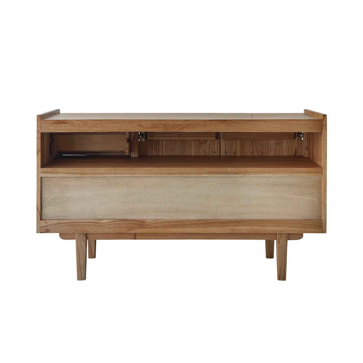 Meuble sous vasque en mindi massif 135 cm FIFTIES - 9