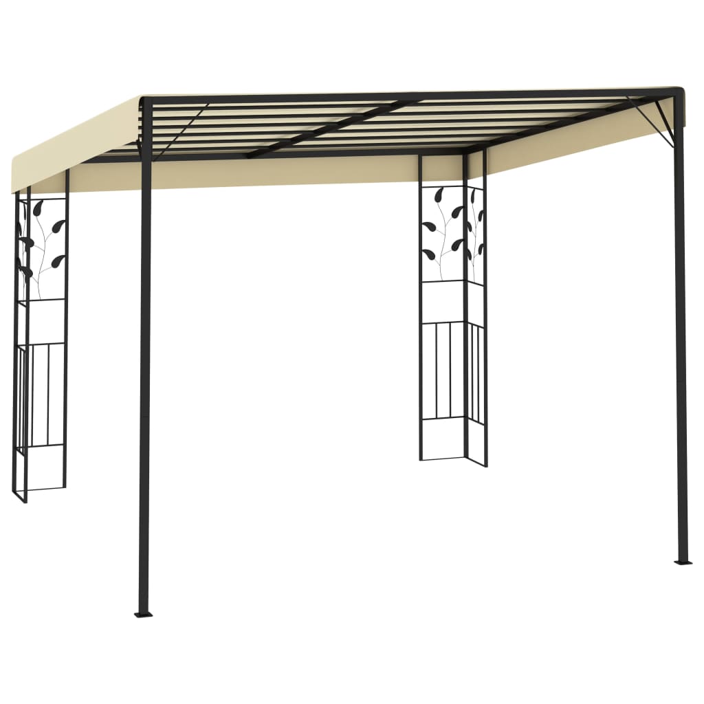 Maison Exclusive - Gazebo a Parete 3x3x2,5 m Crema - 3