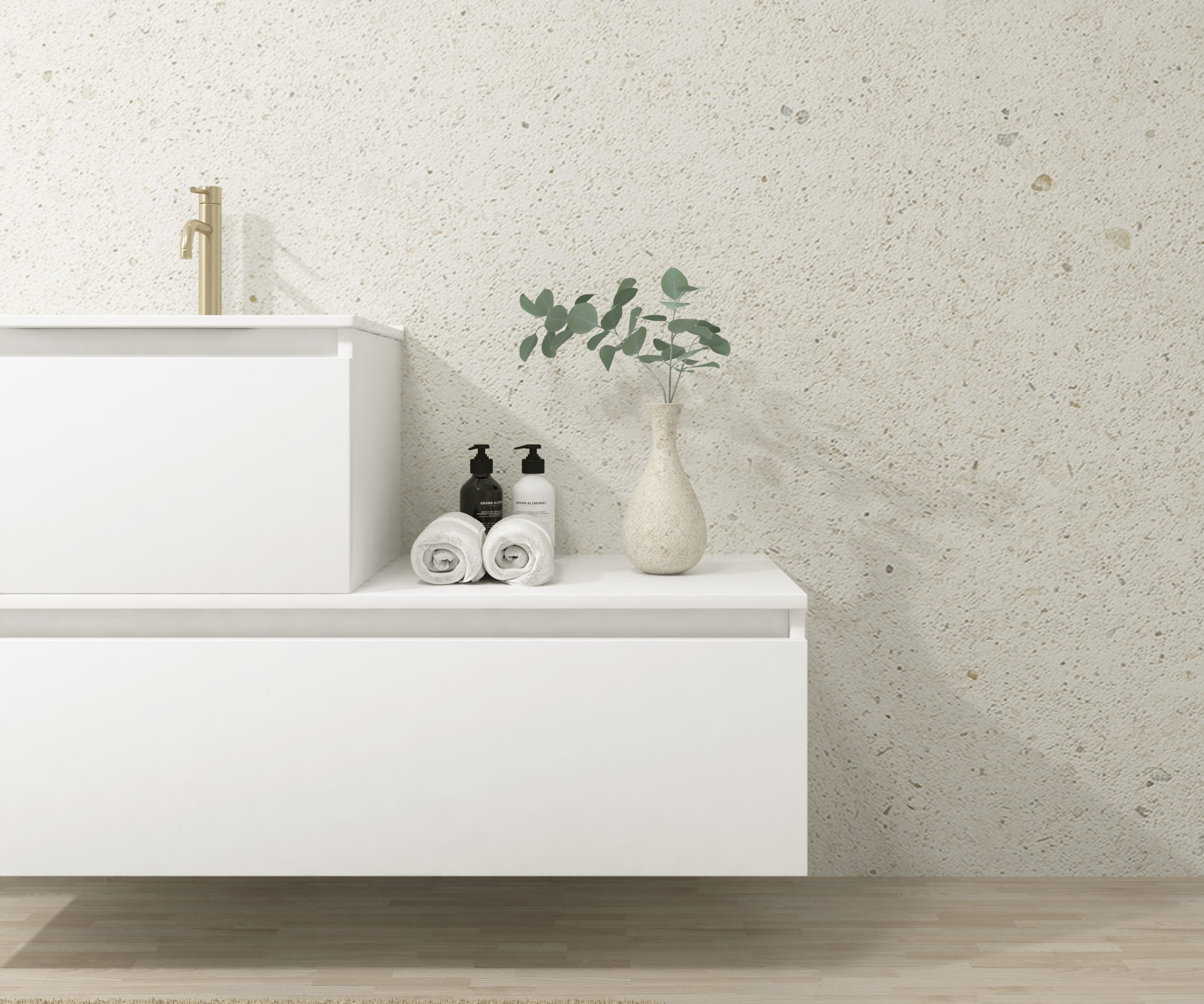 Mapau Pack Mobili da bagno con doppio lavabo e specchio DIJON bianco 120cm - 2