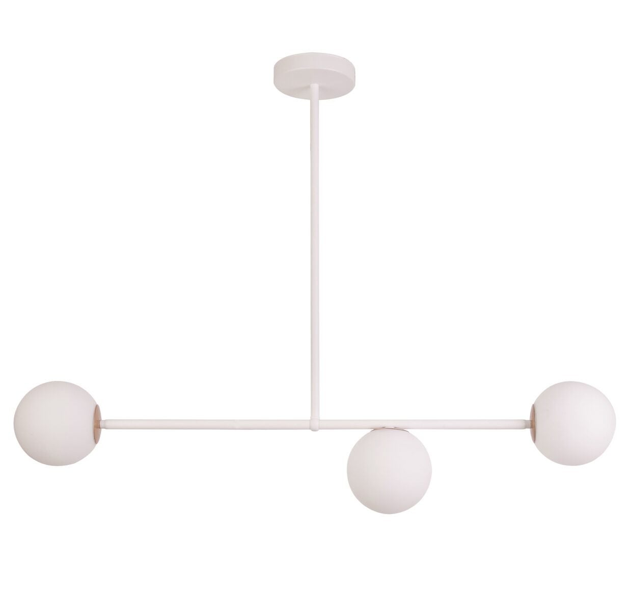 Lampa sufitowa wisząca Gama biała 3xG9x12W minimalistyczna wym: 60 x 86 x 12 cm metal SIGMA