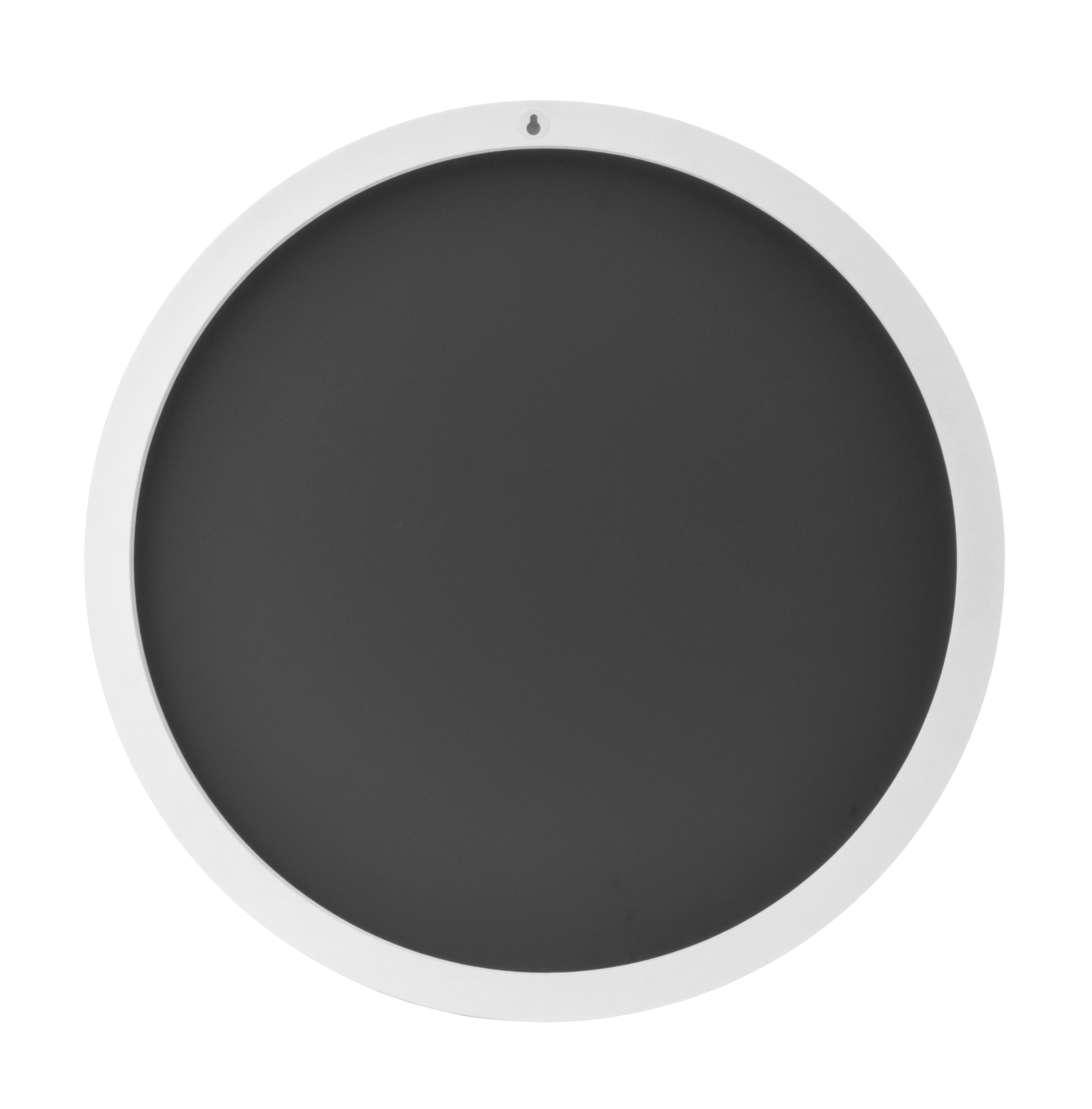 BD ART Miroir Rond Moderne, Mural, Diamètre de 60cm, Bois, Couleur Blanche - 2