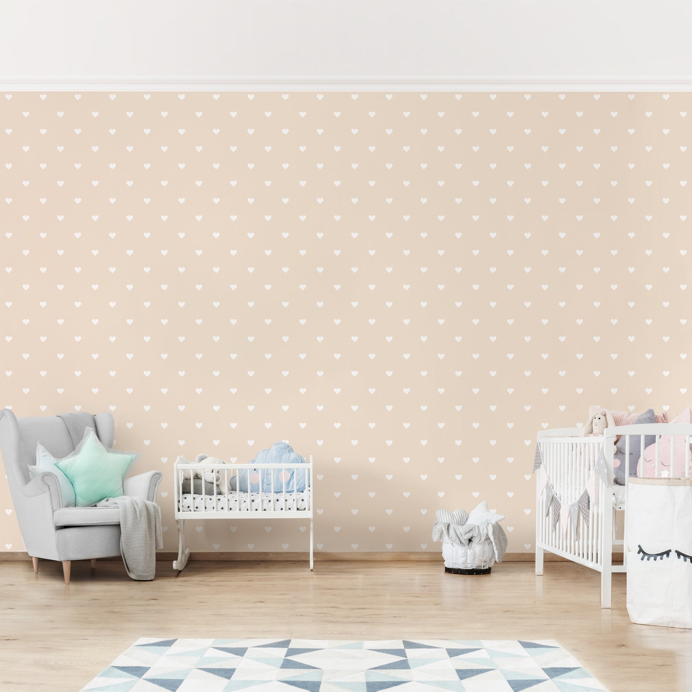 Papel pintado estampado ilustración estampado niños romántico 131 - habitación infantil niña bebé - tnt 432 x 290 cm adhesivo