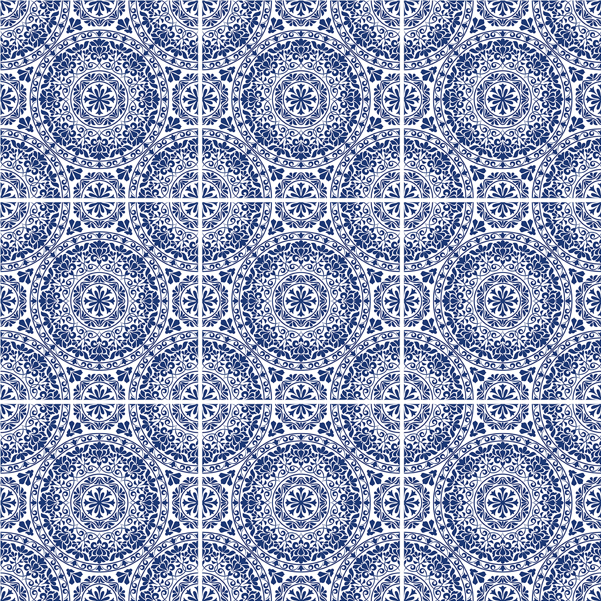 9 adesivi piastrelle di cemento azulejos Mina - Sticker adesivo - adesivi murali - 9stickers15x15cm - 2