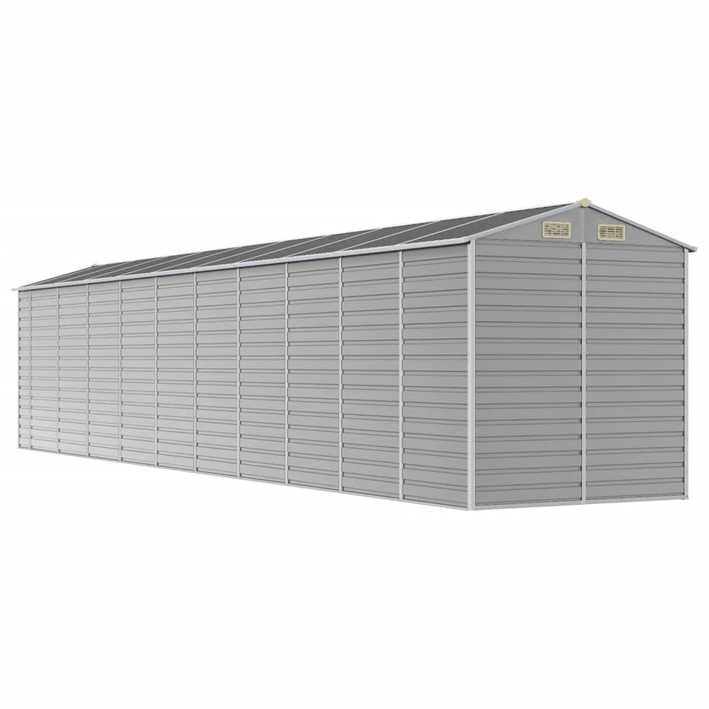Maison Exclusive - Abri de jardin gris clair 191x895x198 cm acier galvanisé - 7