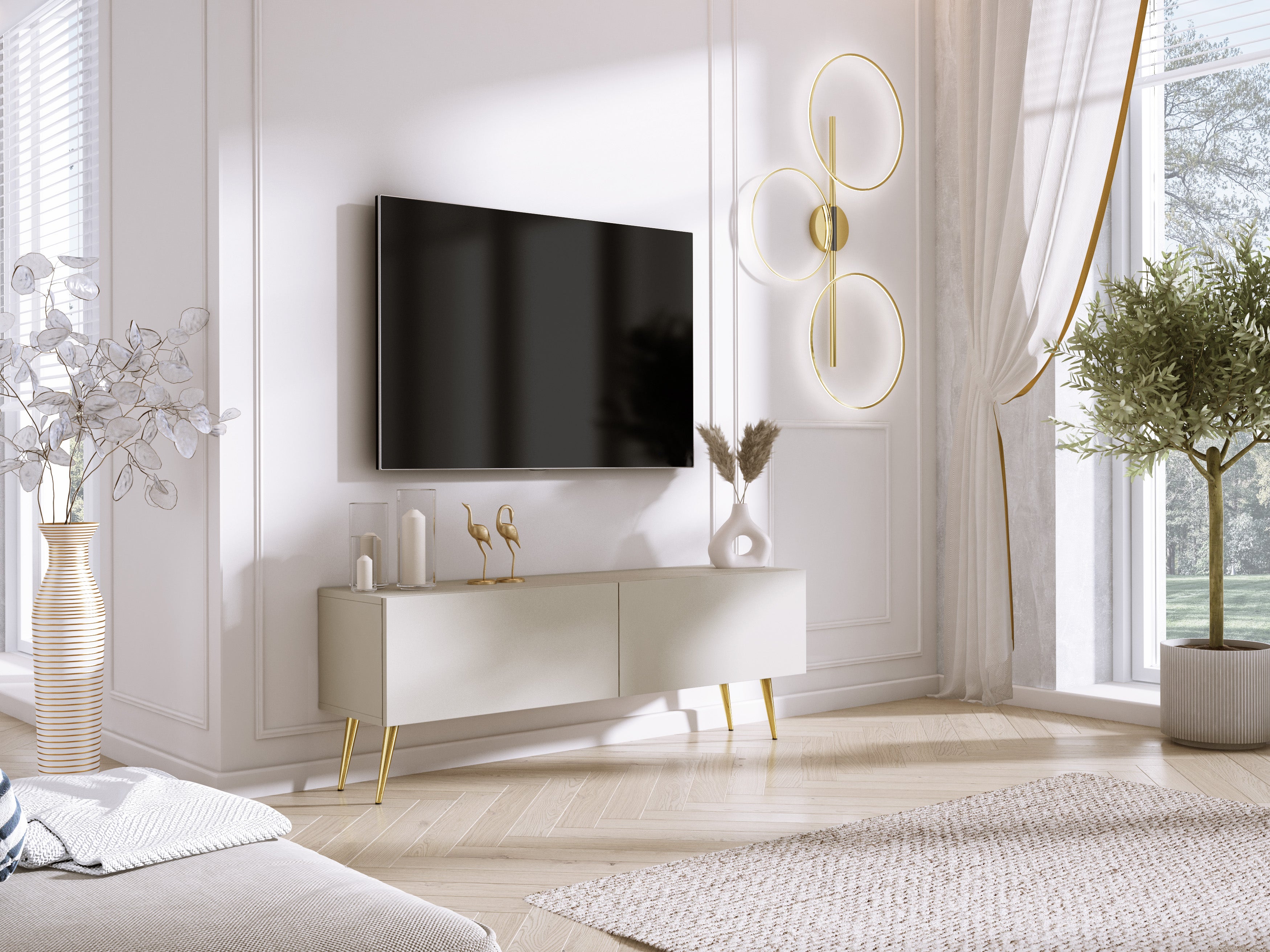 Selsey BEMMI -Mobile TV Sospeso A 2 Ante -100 Cm -noce Del Wisconsin - 4