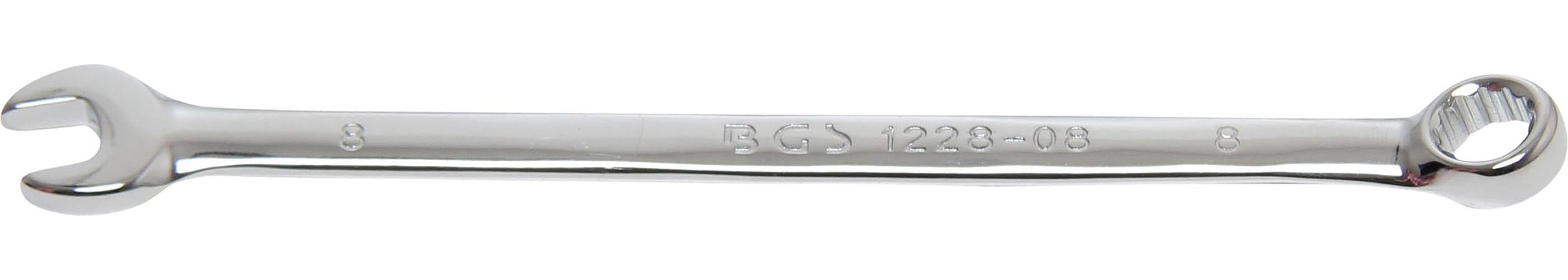 BGS klucz płasko-oczkowy, bardzo długi, SW 8 mm - 1228-8