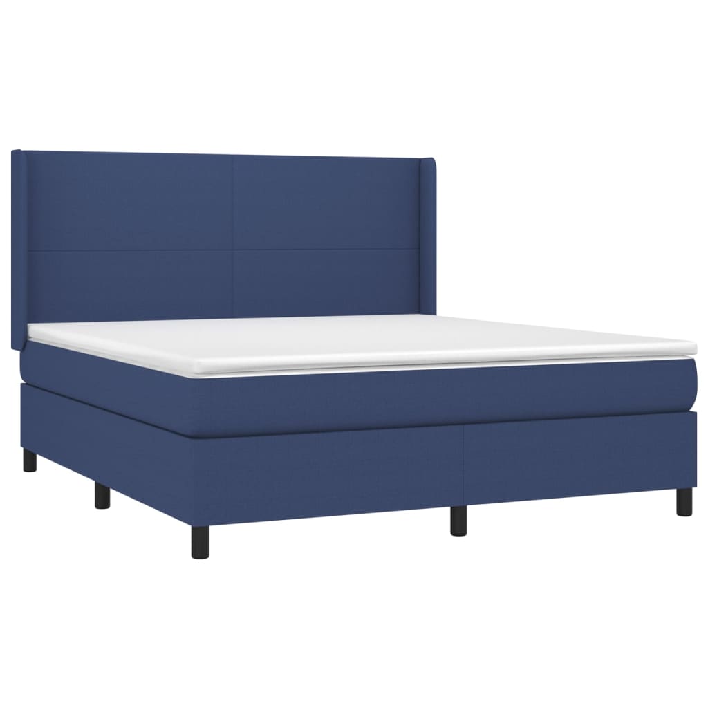 Maison Exclusive - Sommier à lattes de lit matelas LED Bleu 180x200 cm Tissu - 9