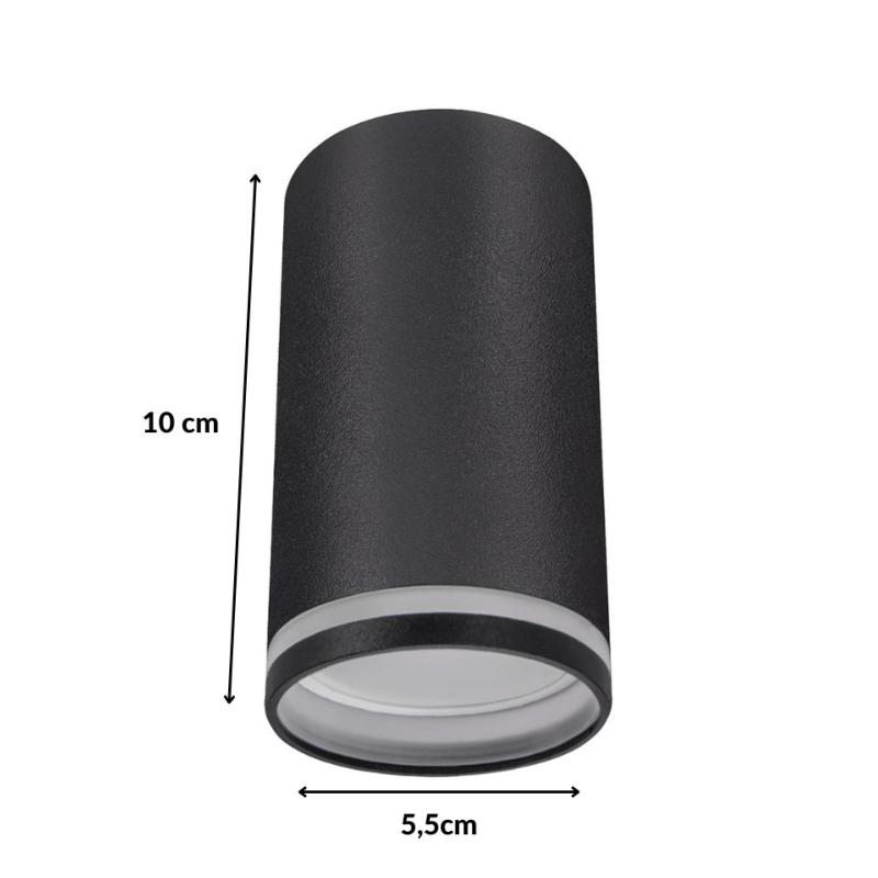 Spot LED Design en saillie NOIR pour ampoule GU10 - SILAMP - 3