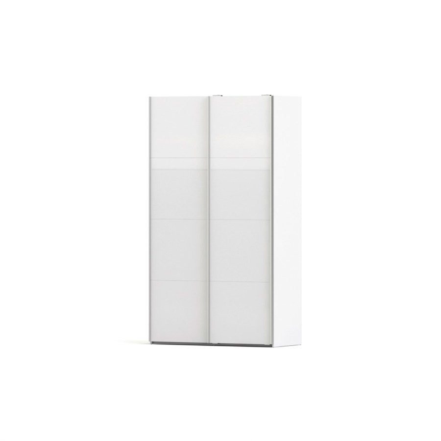 Veto szafa na ubrania A 2-drzwiowa w220 cm x sz122 cm biały, biały wysoki połysk.