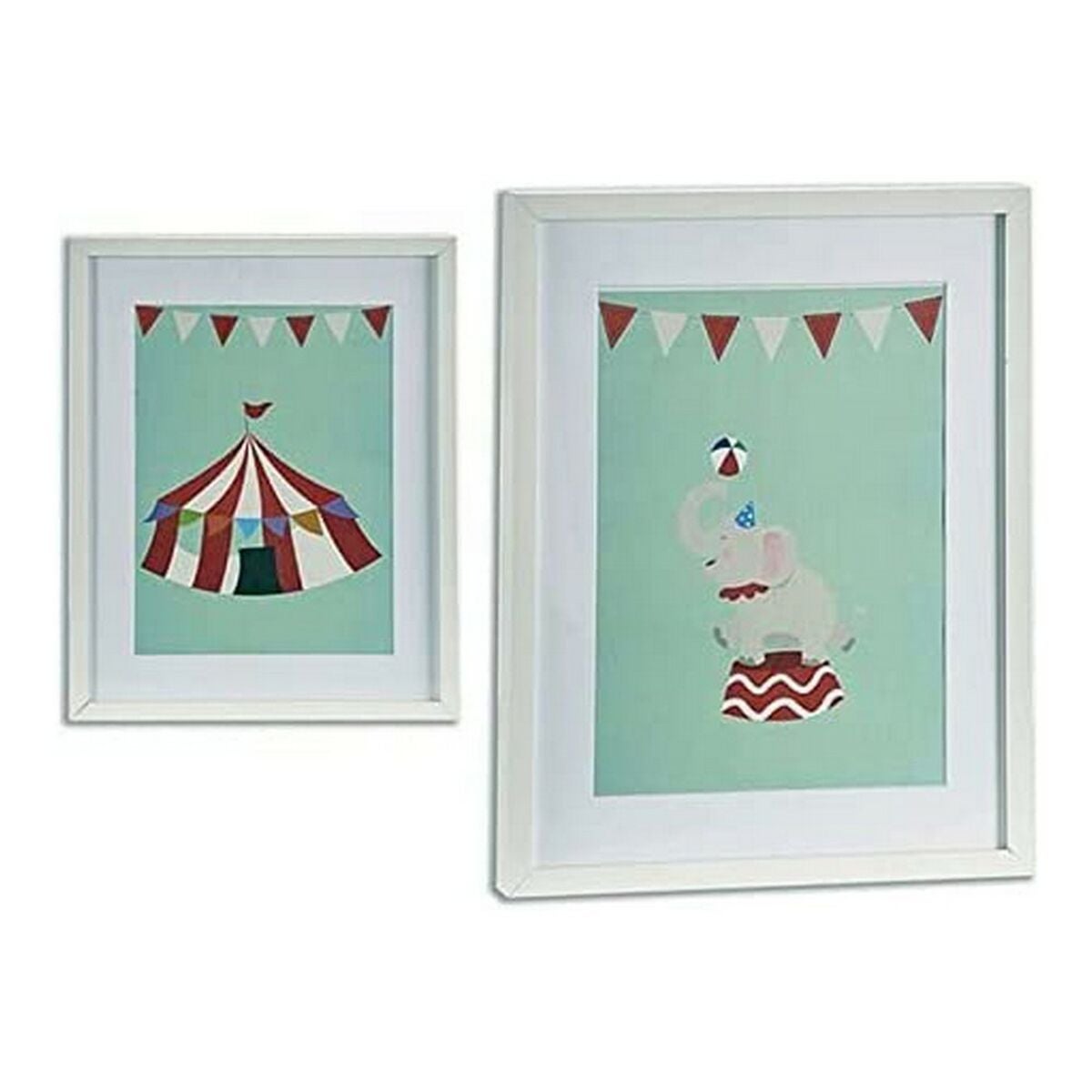 Cuadro con marco blanco infantil aglomerado (43 x 3 x 53 cm)