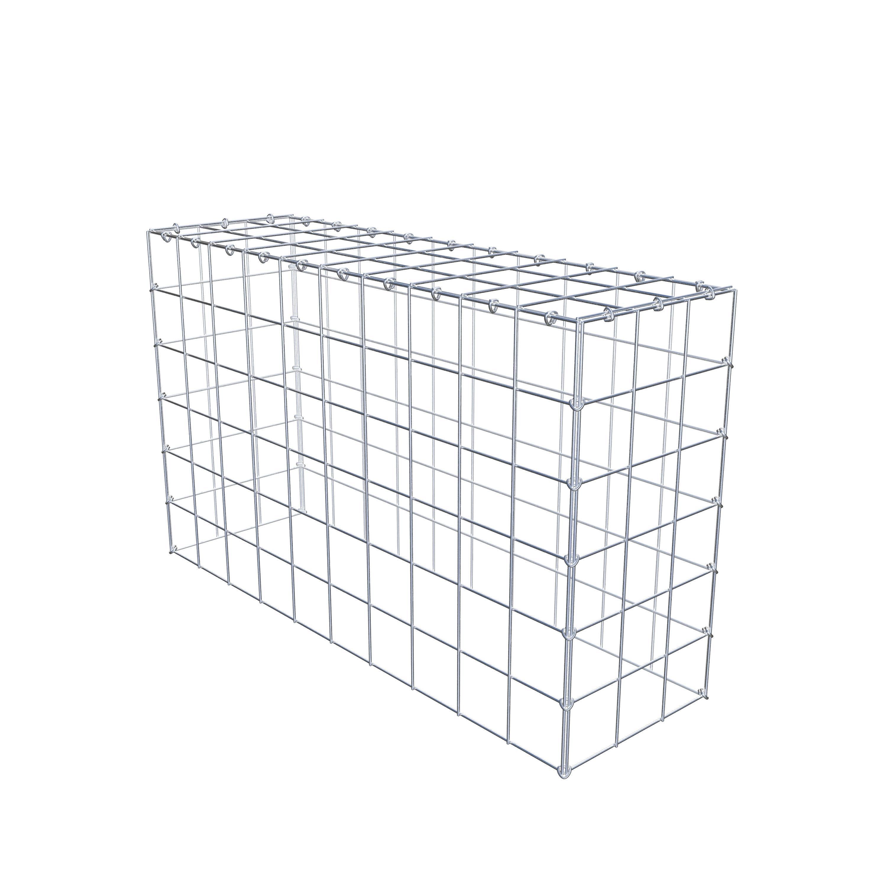 Gavión para apilar en acero galvanizado 100x60x30cm (LxAxP), malla 10 x 10cm, Anillo en C, sin rejilla inferior - 7