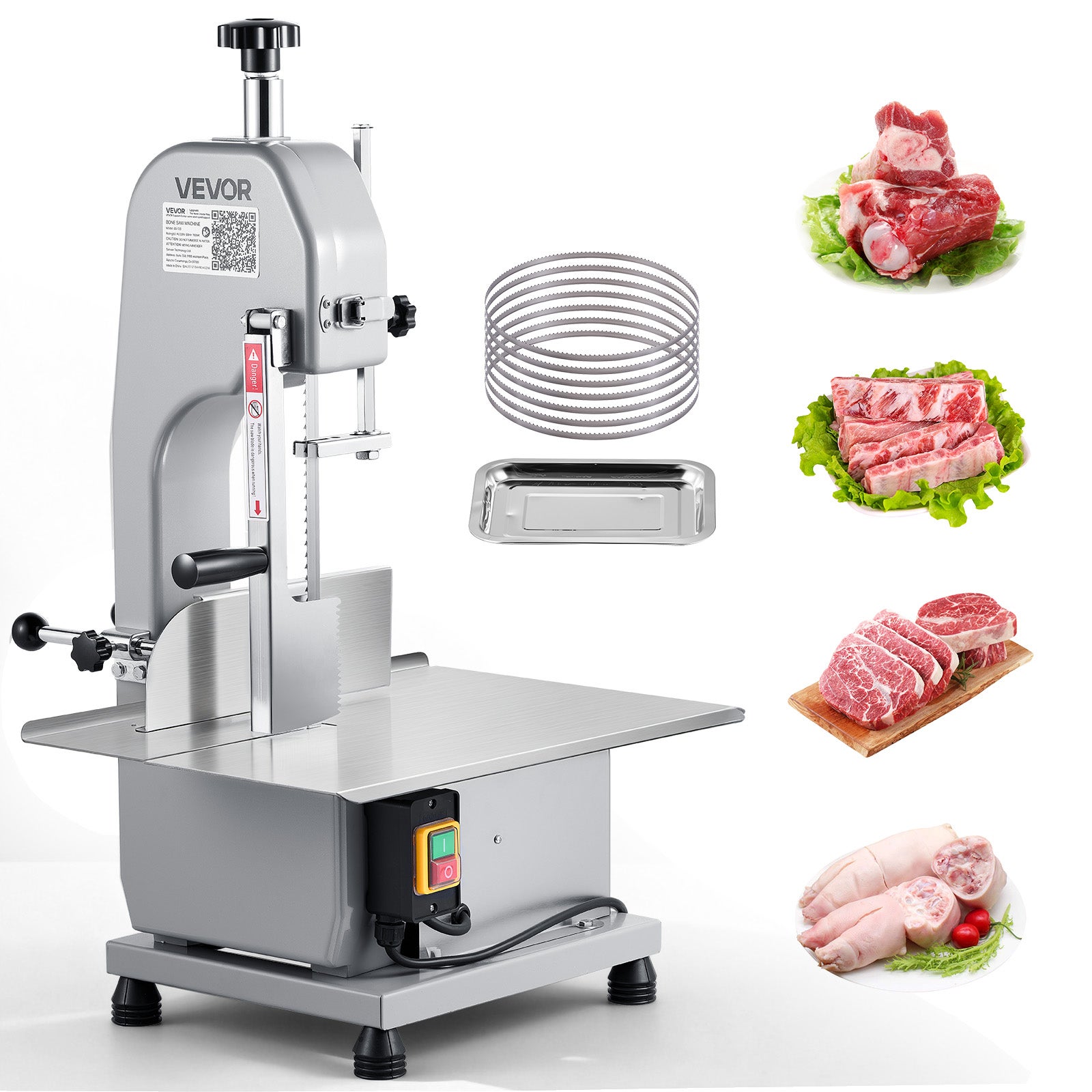 Scie à Os Boucher VEVOR Électrique, 1500 W, pour Viande Congelée Porc — free download