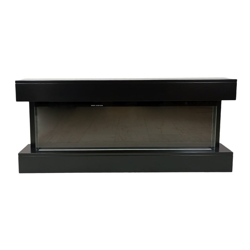 Tempo Style – kominek elektryczny ALARO PLUS do montażu na ścianie i zabudowy | Piecyk energooszczędny 750 W/1500 W (czarny, 128 cm)