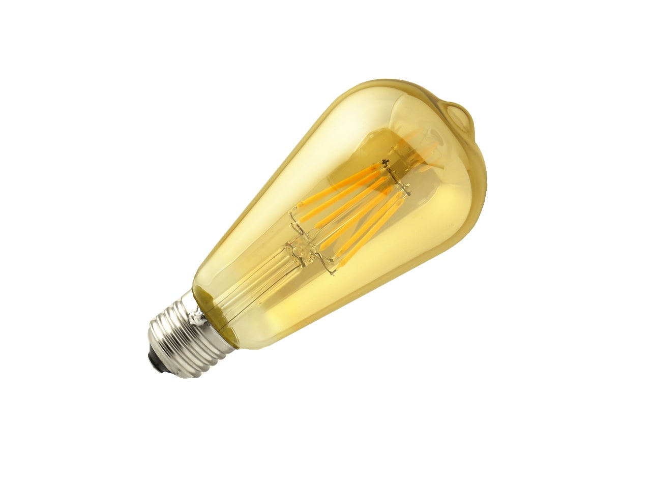 Żarówka LED ST64 Filament 6W E27 biała 2700K złota