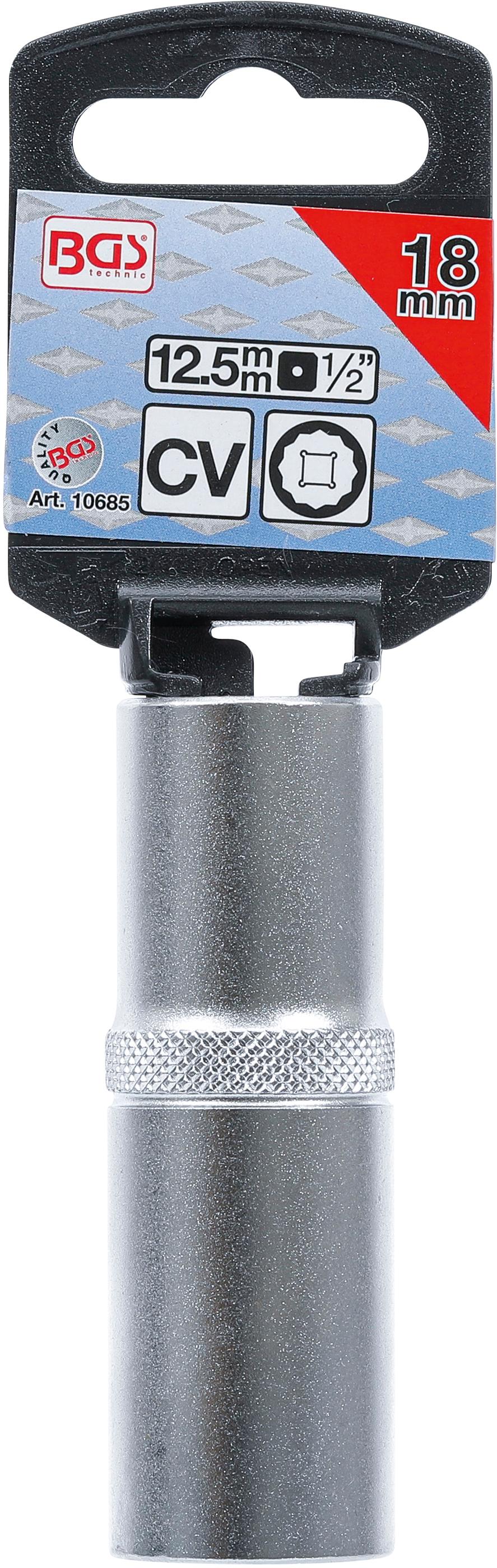 Douille pour clé, douze pans, longue | 12,5 mm (1/2