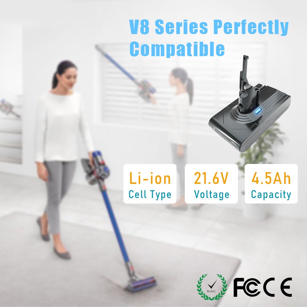 STANEW Batterie pour Dyson aspirateurs V8 SV10, avec 2 Filtres - 7