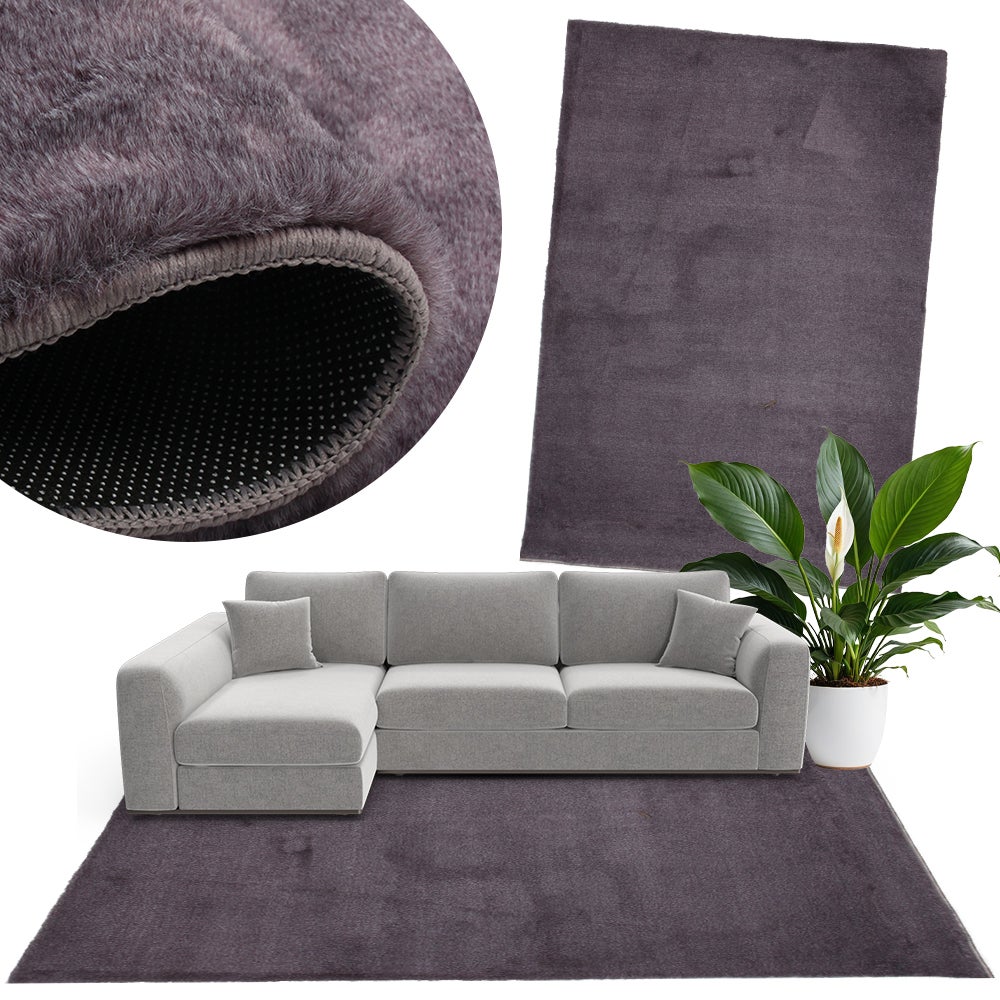 Dywan puszysty 80x140 Rabbit Two Tone Purple