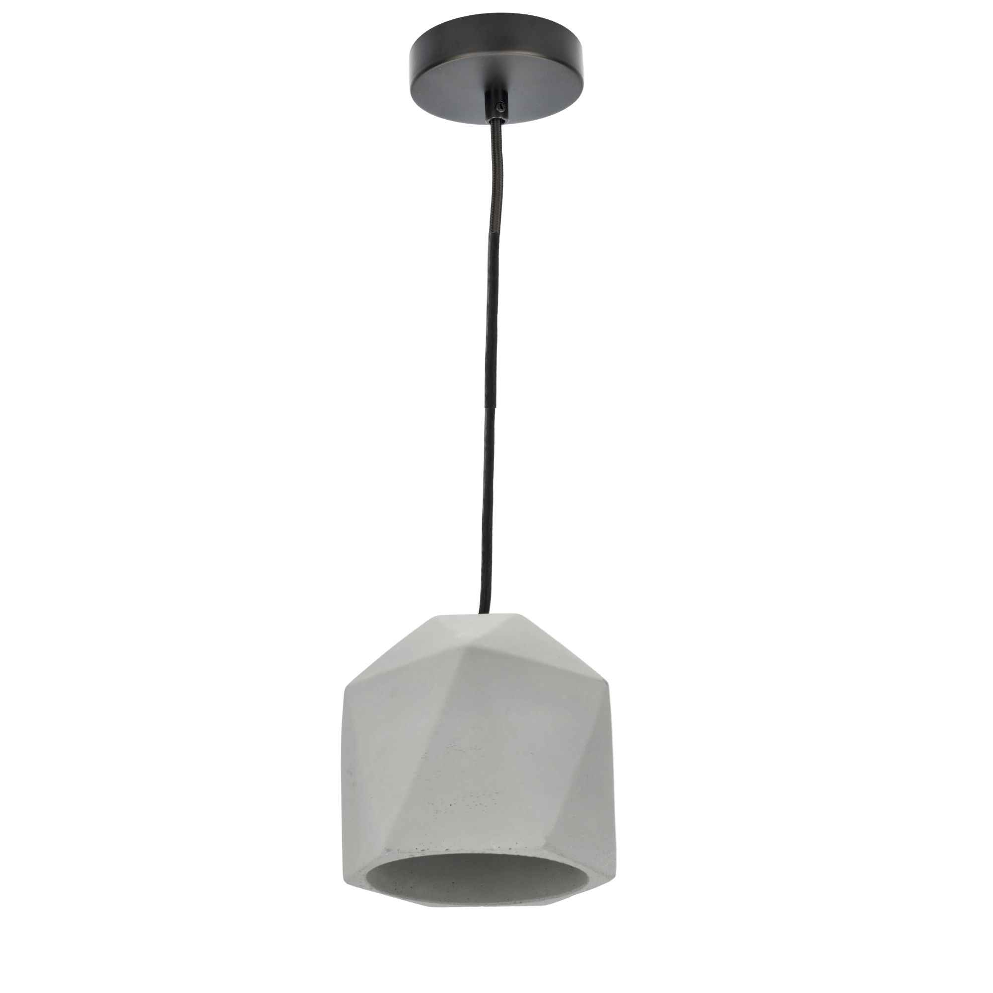 Cementowa lampa wisząca Ø 15 cm, kabel 1,5 m do żarówki E27