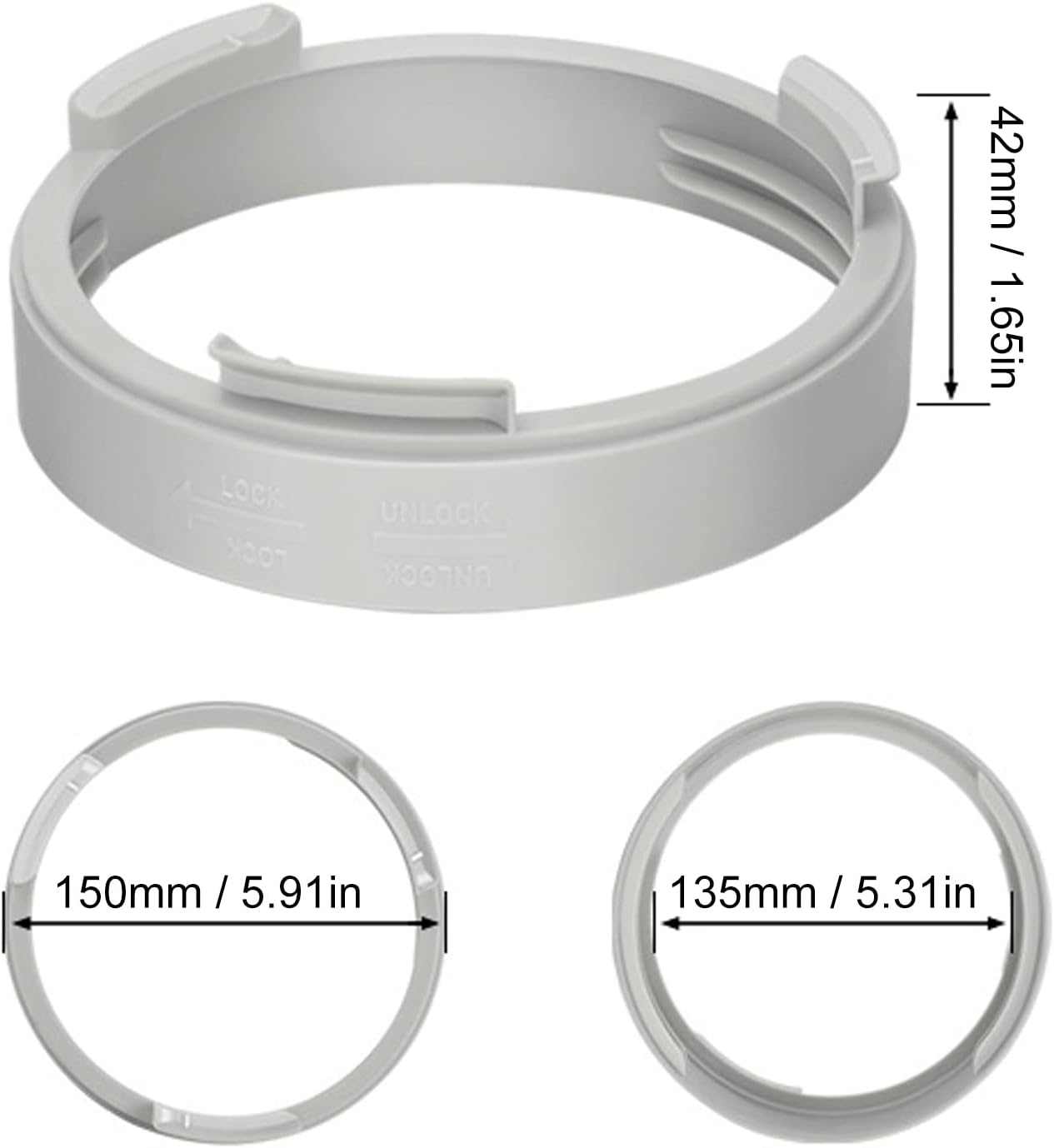 Connecteur 150 mm pour climatiseur mobile – Raccord ABS robuste, compatible la majorité des modèles - 2