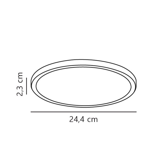 Plafonnier OJA 24 | 2700K Matière plastique Blanc, H.2.3 - IP20 - LED Module /Nordlux Intérieur - 3