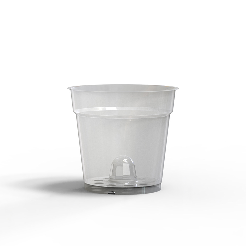 Kit rinvaso orchidee: vaso trasparente con fori di drenaggio - Ø 11,5 cm - 1 - 3