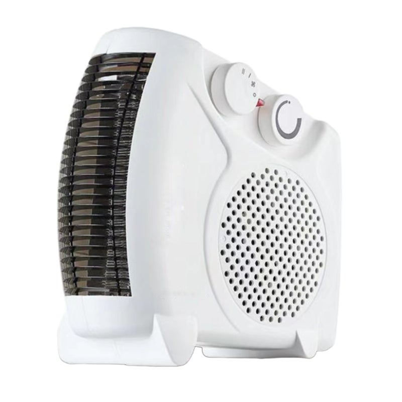 Niskoenergetyczny grzejnik elektryczny z podwójną warstwą, biały, z wentylatorem, regulowanym termostatem, pokrywa powierzchnię 20 m², biały