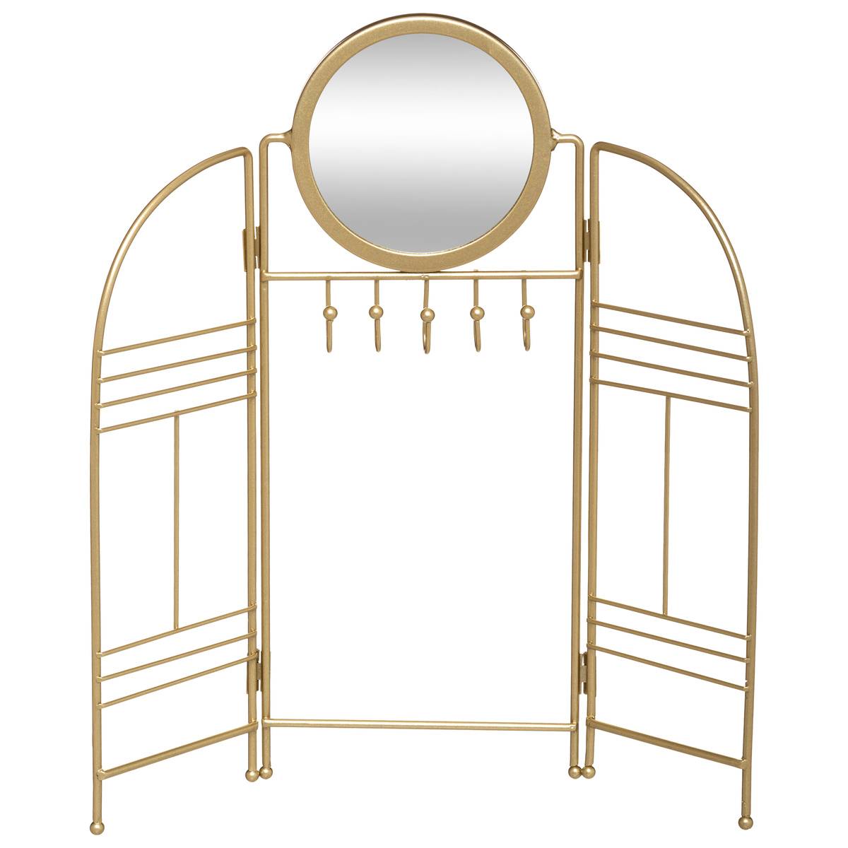 Plateaux Feel Atmosphera - Set De 2 En Métal Doré Et Miroir - Diamètre 30 Cm Et 20 Cm - 2