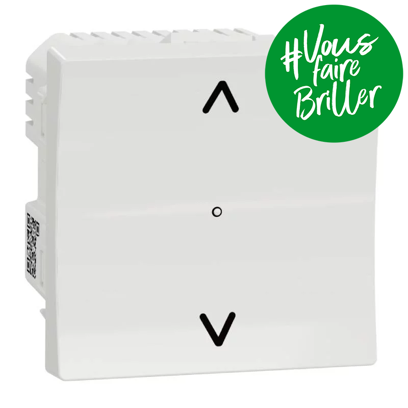 Interrupteur connecté volet-roulant 4A Zigbee blanc SCHNEIDER Wiser