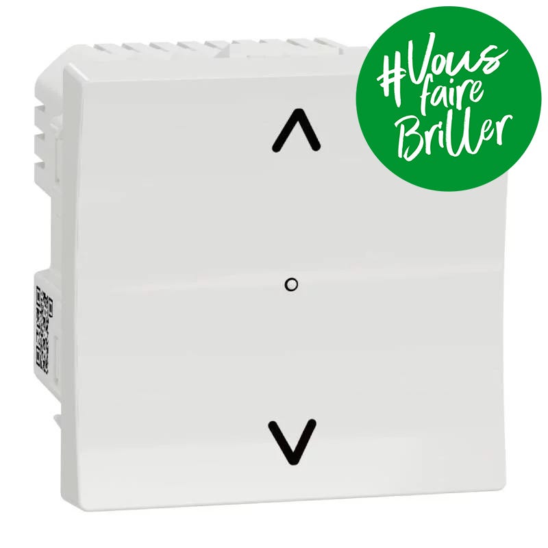 Interrupteur connecté volet-roulant 4A Zigbee blanc SCHNEIDER Wiser Interrupteur connecté volet-roulant 4A Zigbee blanc SCHNEIDER Wiser