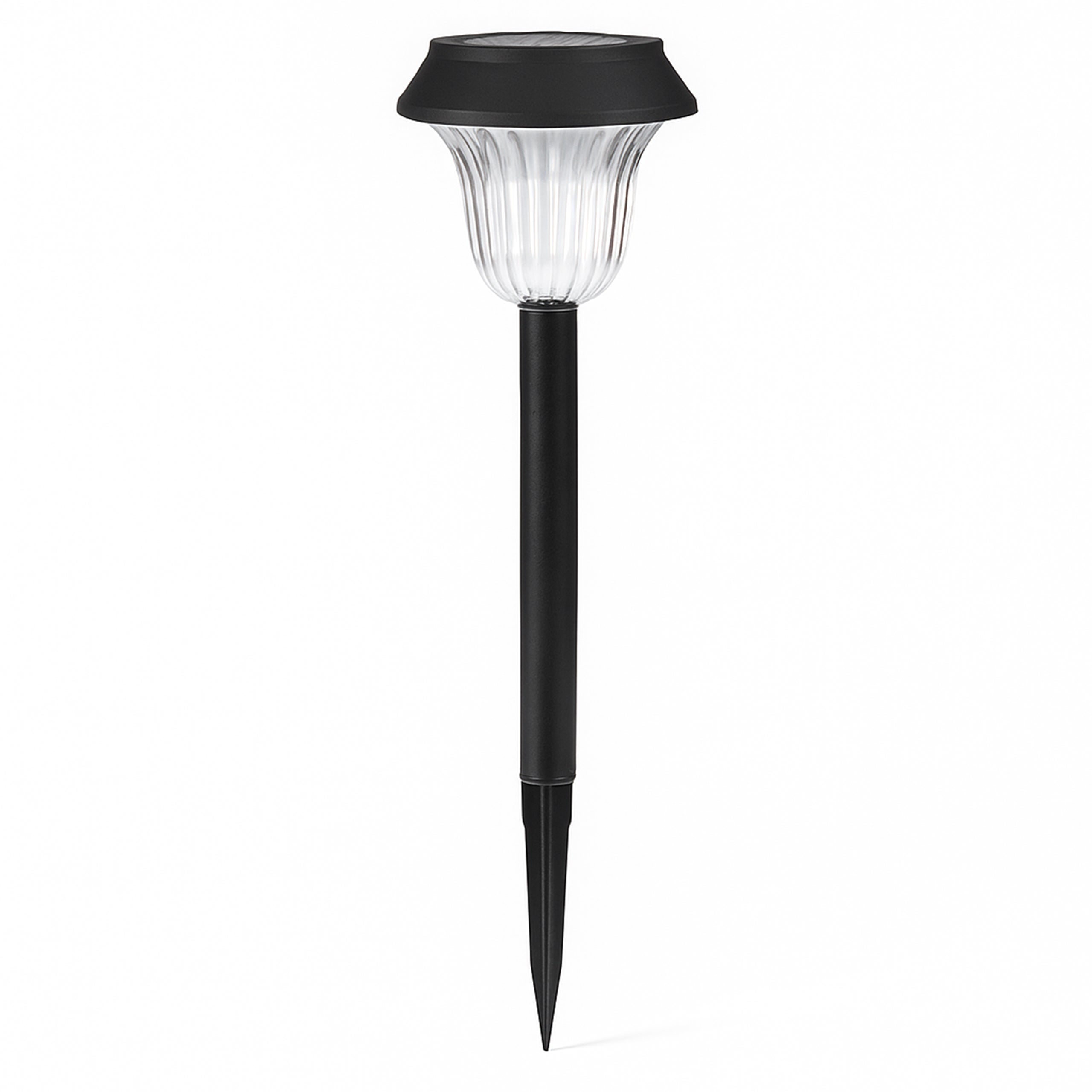 Lampa solarna LED VR100 wbijana ogrodowa 38cm IP44 zimna biel 6000K czarna MasterLED