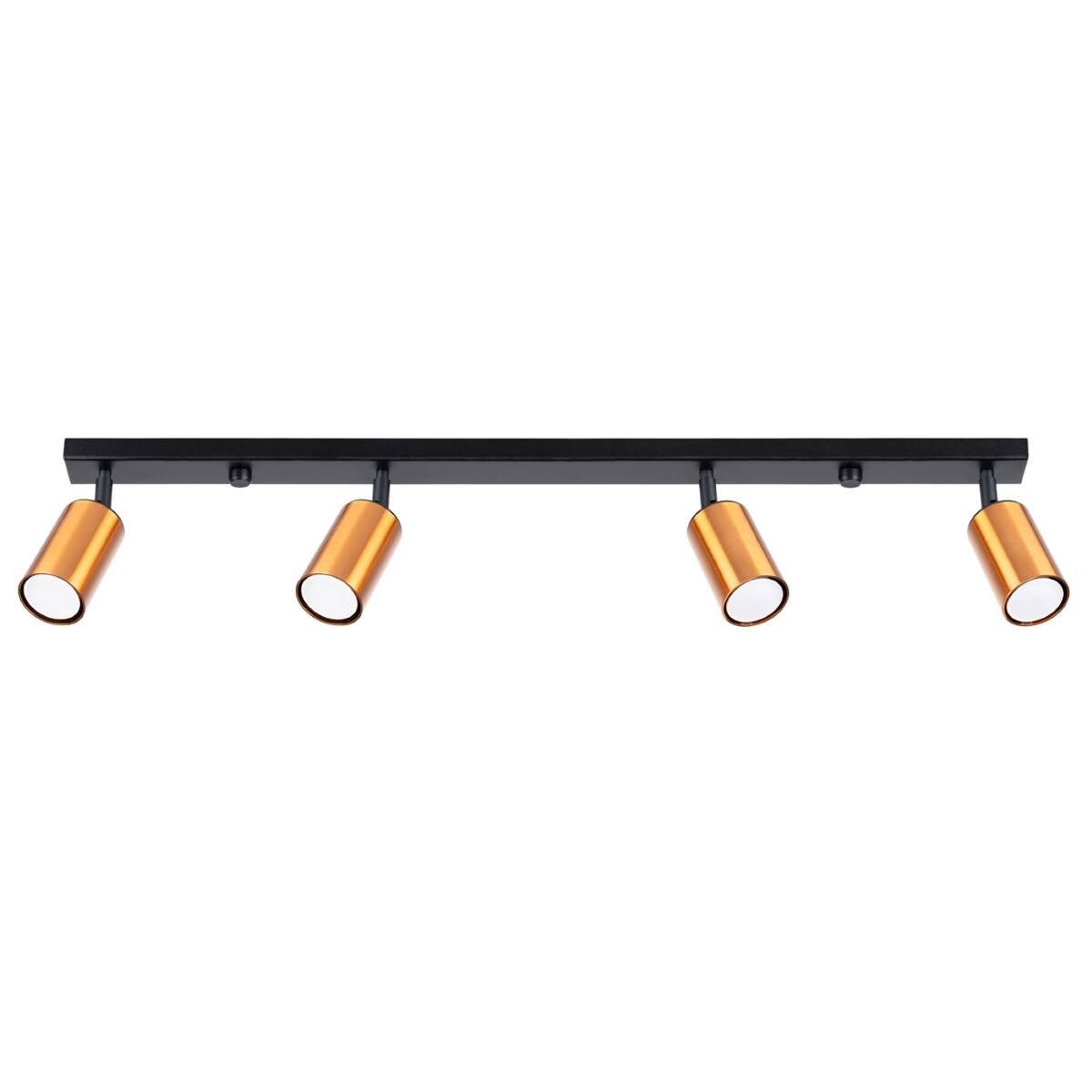 Reflektor sufitowy spot natynkowy Winx listwa czarny-miedź 4xGU10x10W wym: 18,5 x 6 x 82 cm metal Sollux Lighting