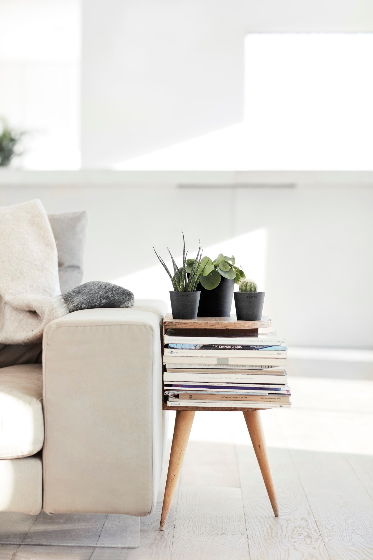 Ecopots Amsterdam 30 Pot de fleurs - L 30 cm x H 25,4 cm - Gris - Intérieur et extérieur - 4