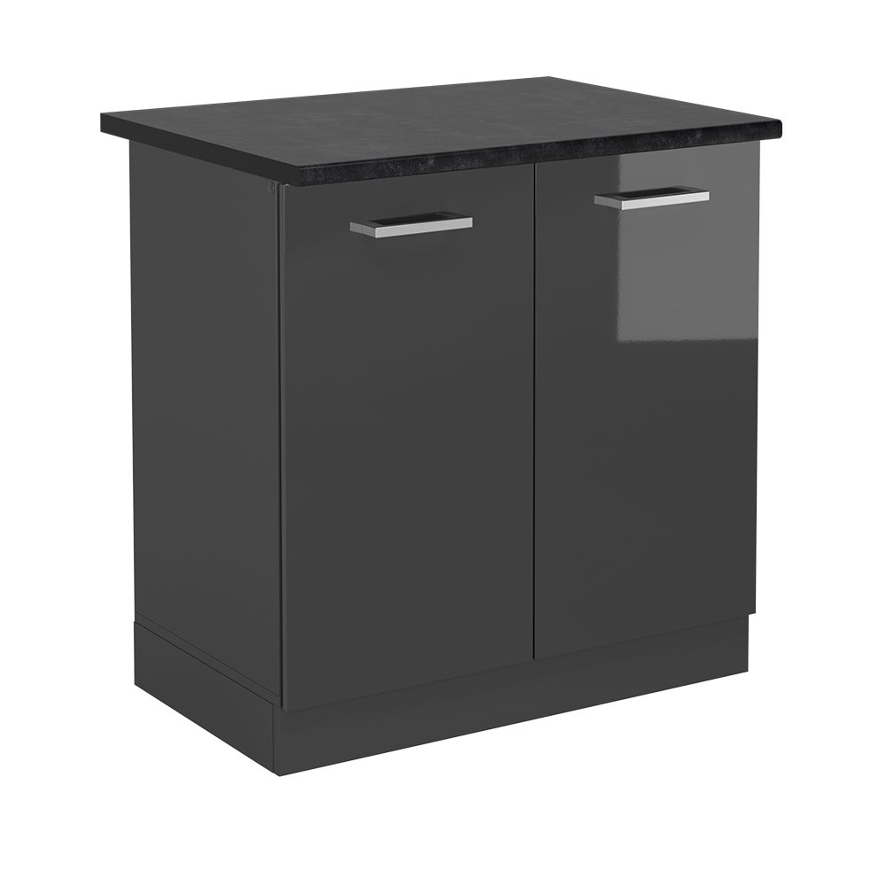 Vicco Szafka pod zlew R-Line, Antracyt wysoki połysk, 80 cm , BP Antracyt