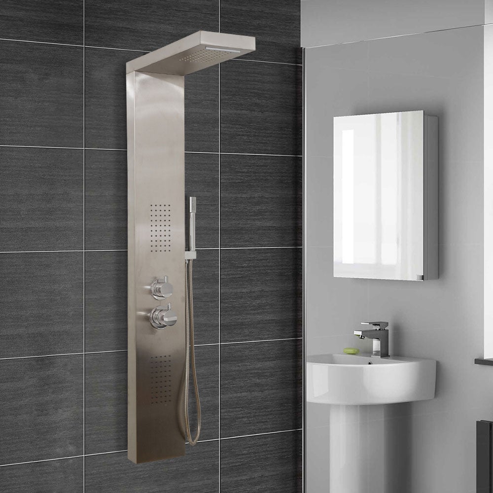 Mariner Ciel De Pluie En Acier Inoxydable à Encastrer Dans Le Plafond 2 Jets