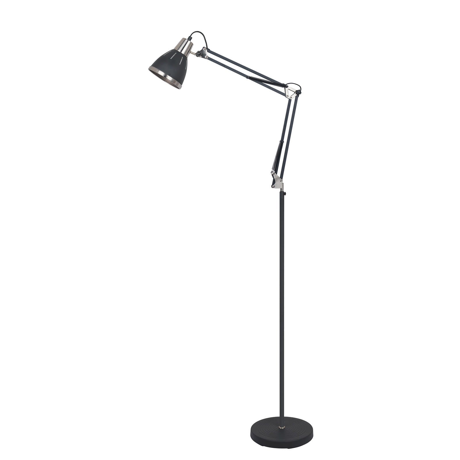 Lampa podłogowa stojąca Remiro czarno-srebrna 1xE27x40W wym: 158,4 x 28,3 x 13 cm metal Italux