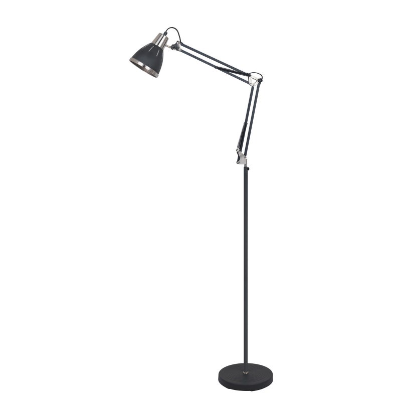 Lampa podłogowa stojąca Remiro czarno-srebrna 1xE27x40W wym: 158,4 x 28,3 x 13 cm metal Italux