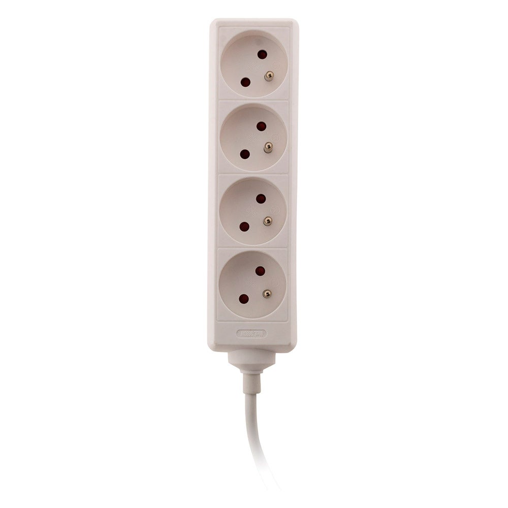 Bloc multiprise 4 prises 2P+T 16A blanc - Zenitech - 2