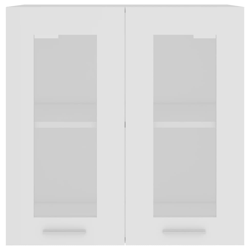 Meuble de rangement | Armoire en verre suspendue Blanc 60x31x60 cm Aggloméré440479 - 6