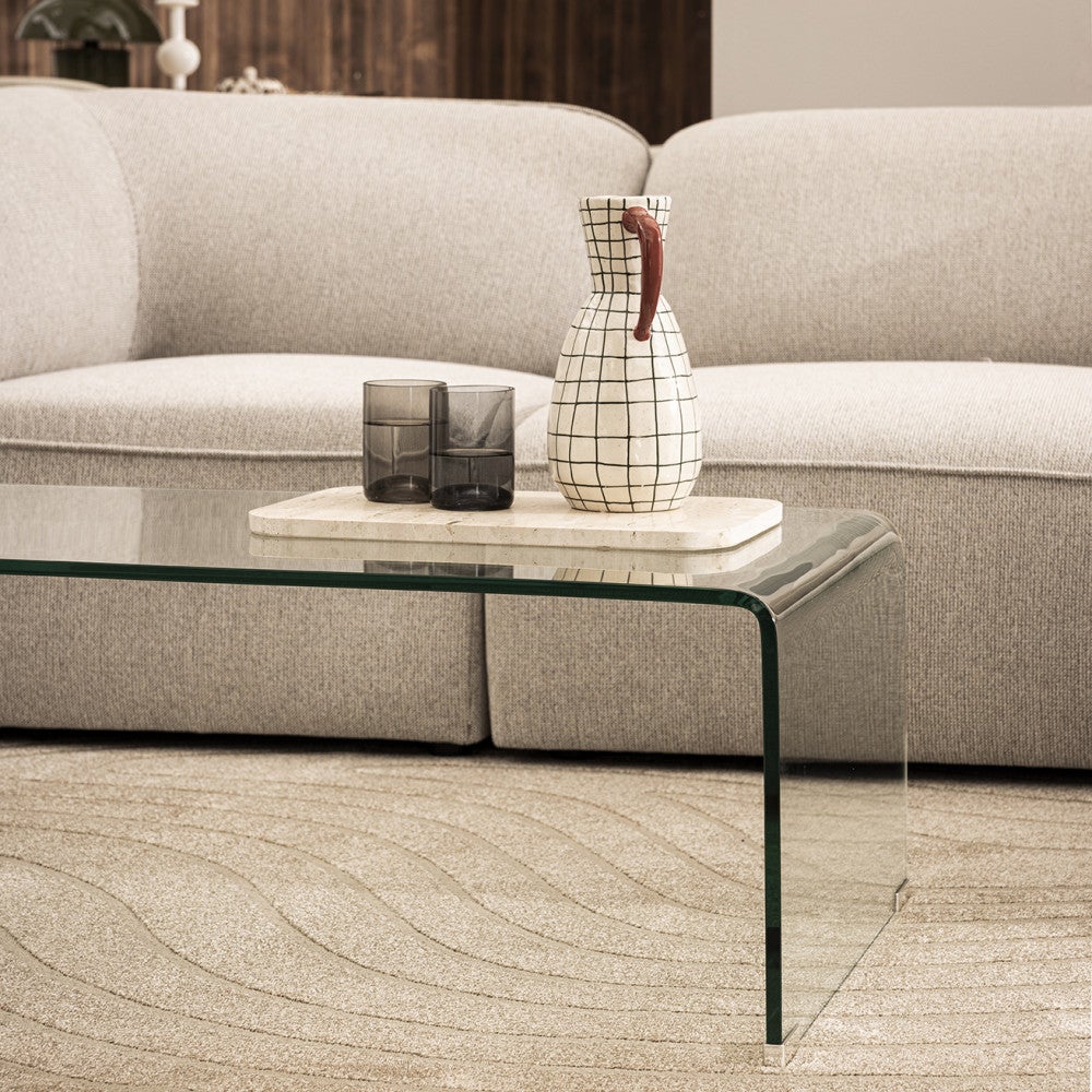 Nido - Table basse en verre L110cm - Transparent - 3