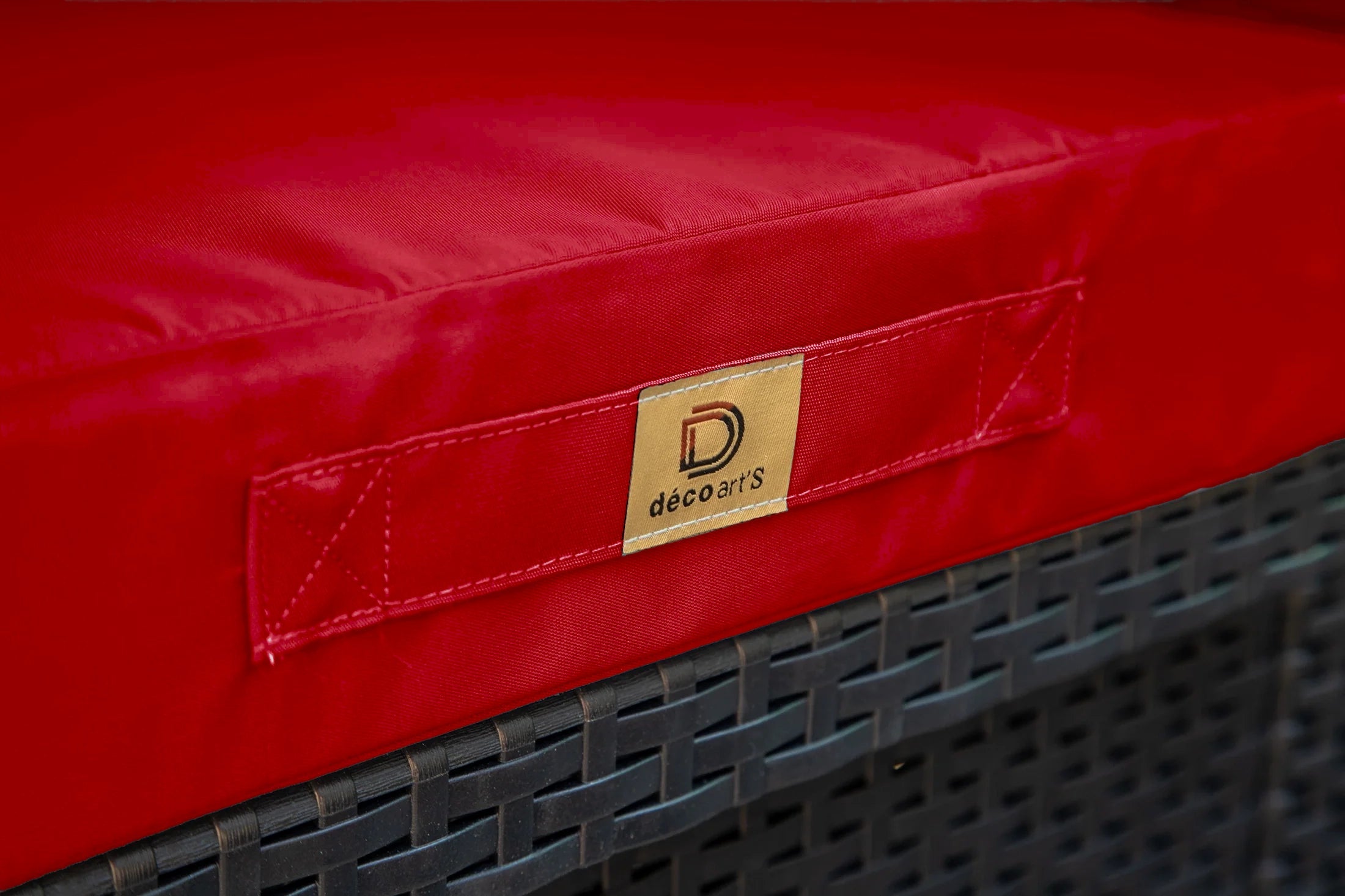 Coussins pour salon de jardin déhoussable 50x50cm Rouge - 9