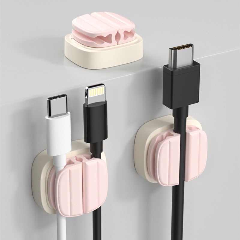 [3 w 1] Zacisk do kabli, regulowany organizer kabli biurkowych - [Zestaw 3 szt.] do kabli HDMI, USB, ładowania itp. (8 mm)