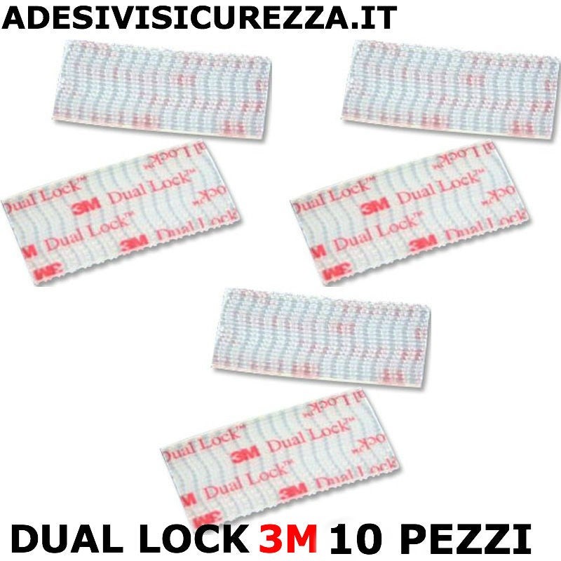3M Dual Lock SJ 3560 Clear Rectangle Stickers - 25mm X 5cm - Heavy Duty Velcro Alternative