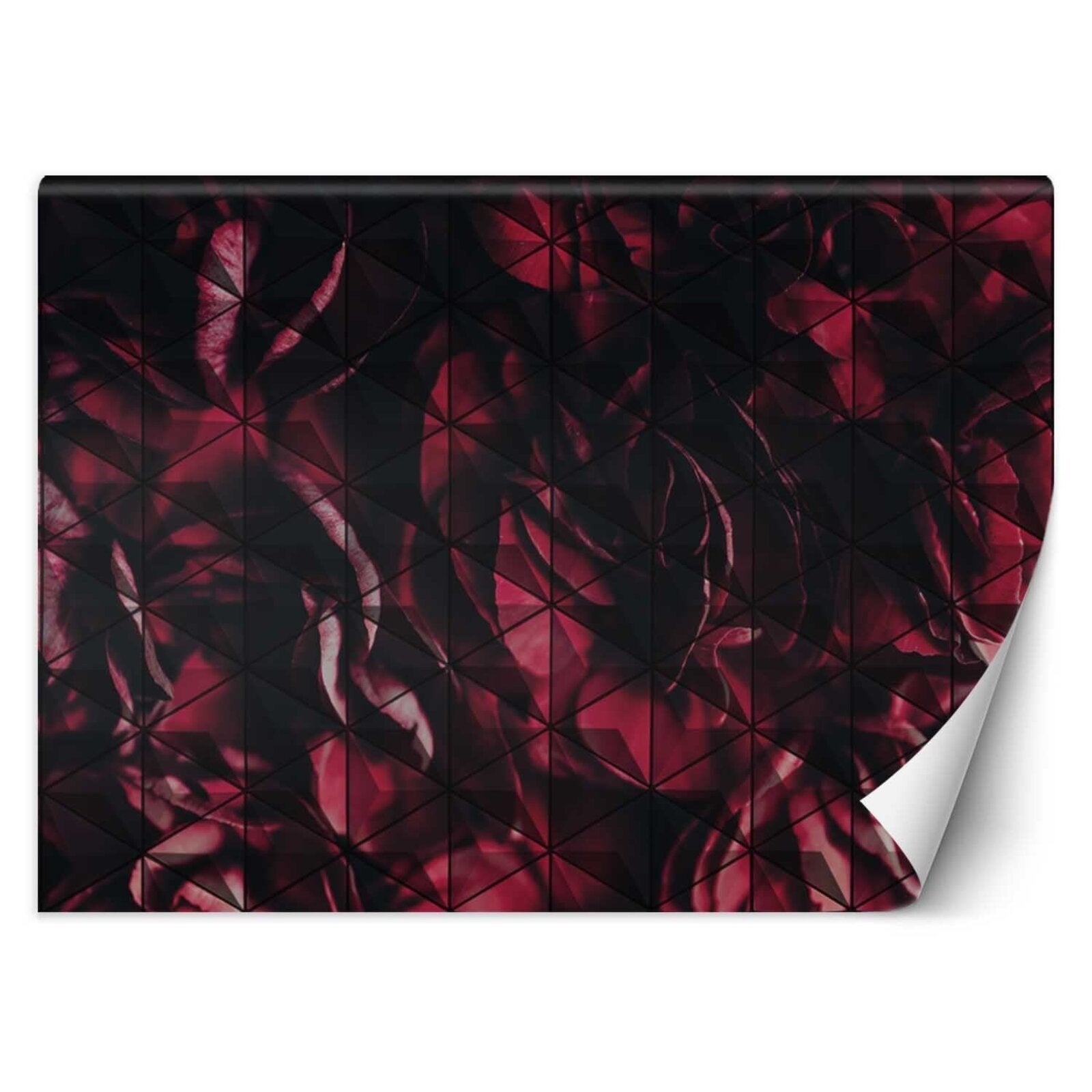 Papier Peint Autocollant Yullpaper Jungle Noir Tropical Motif Fleurs Et Pétales - 44,5cm X 3m