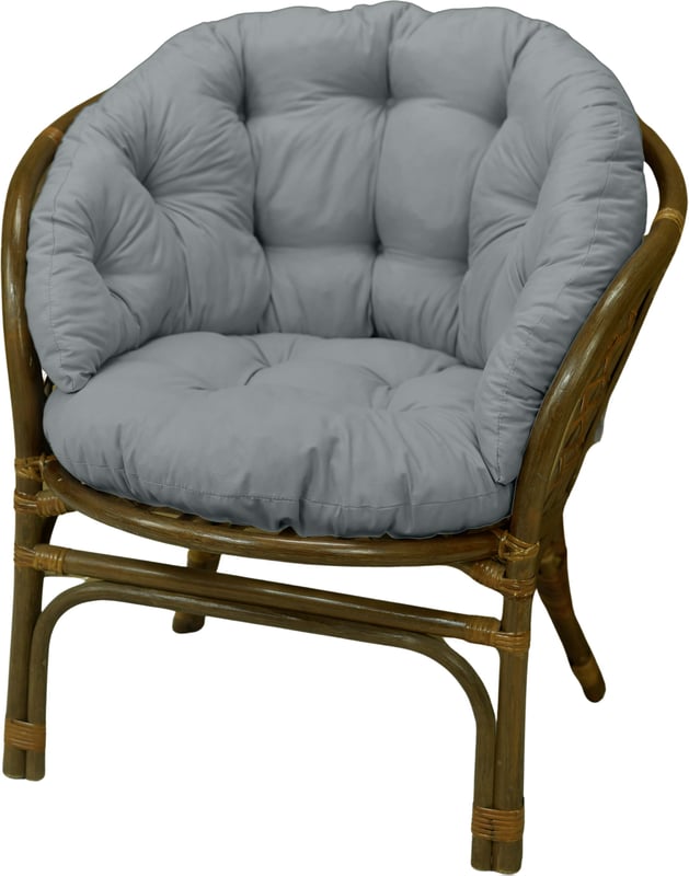Poduszka na fotel rattanowy rattan AMPO jasny szary 1 szt.