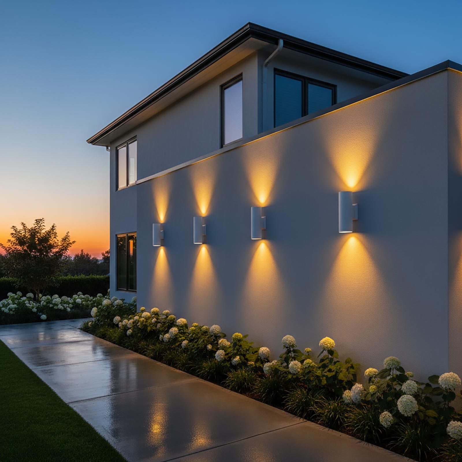 Applique Murale Extérieure Cilindro IP65 Double Faisceau LED 10W GU10 RGB UP et DOWN Lampe Murale Façade Balcon 230V BLANC - 5