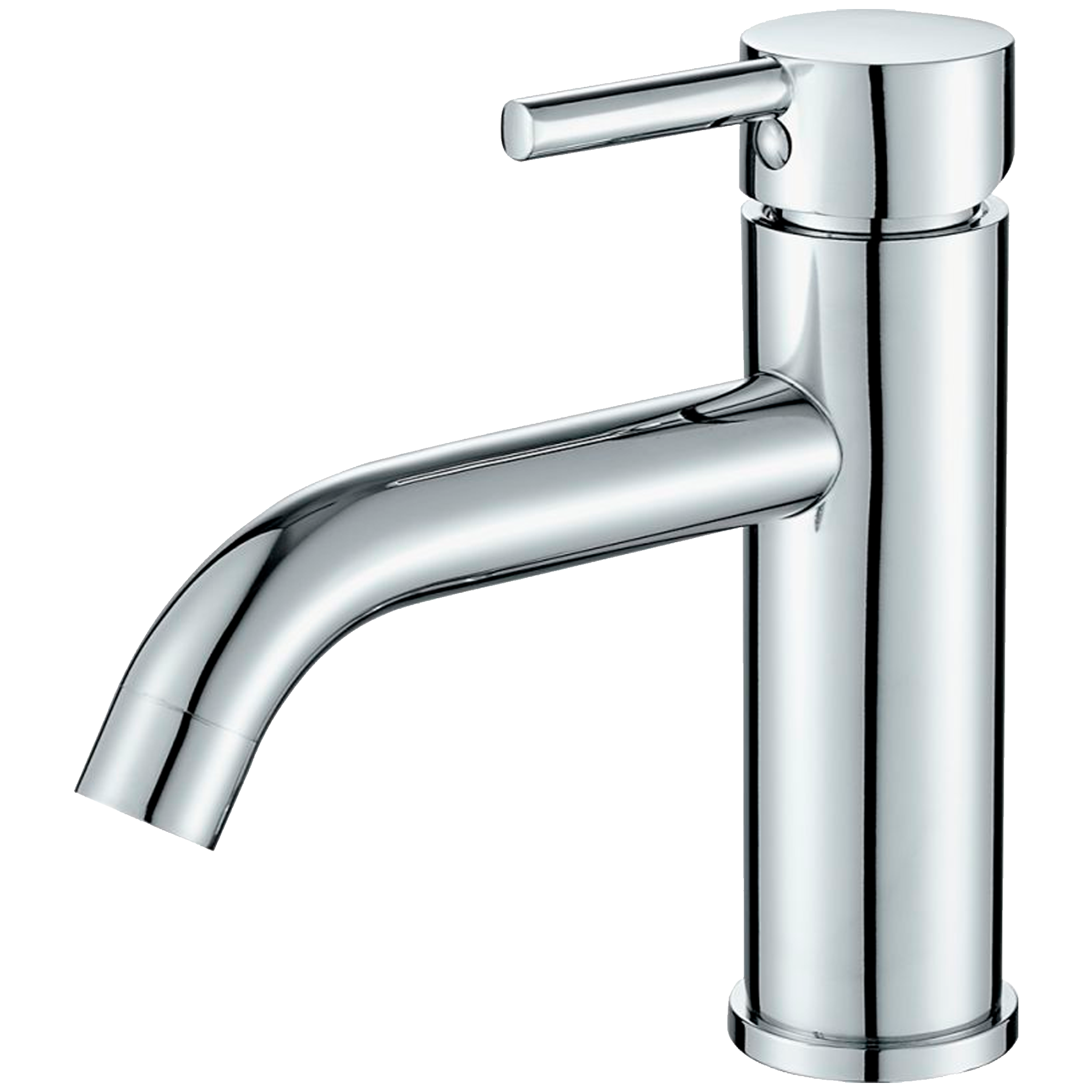 Rubinetto monocomando alto lavabo tondo in acciaio satinato serie Jabalon | Leroy Merlin