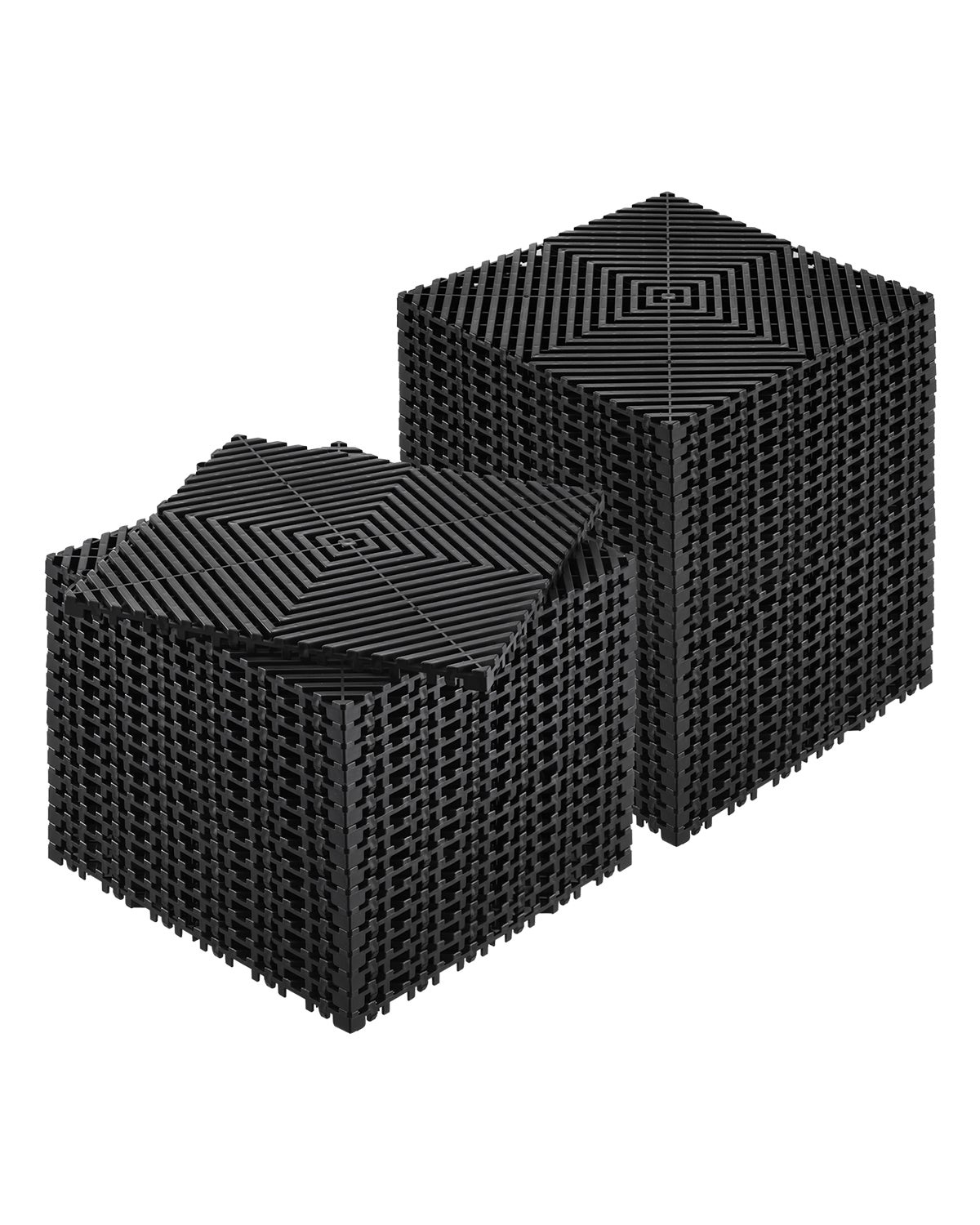 40 x Mata drenażowa Płytki podłogowe do garażu Łączone 31x31cm Czarna VEVOR
