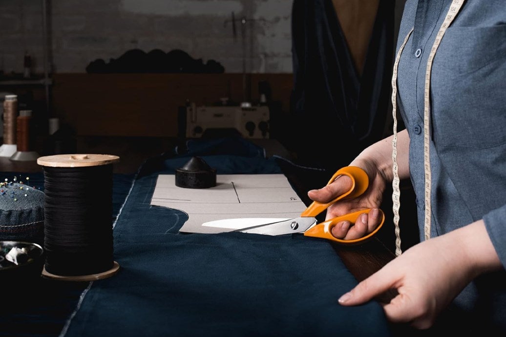 Laranja, Clássica, Tesoura de tecido profissional, Comprimento total: 20,5 cm, Para usuários destros, Lâminas de aço inoxidável/cabos em ABS - 4