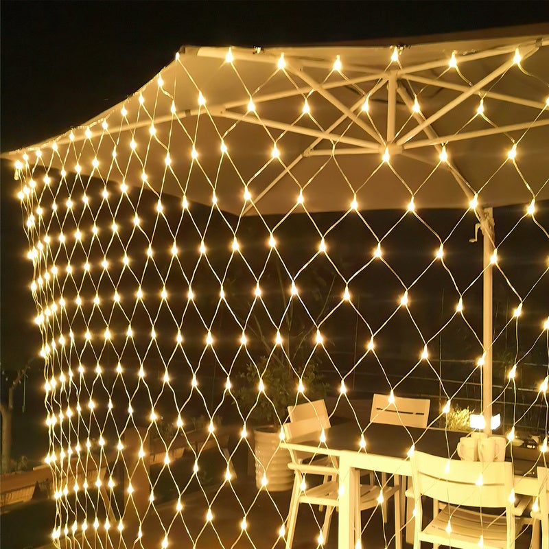 Filet Lumineux LED 2x2M Blanc chaud Chaîne lumineuse avec 8 modes Rideau lumineux de Noël intérieur extérieur 200 LEDs - 5