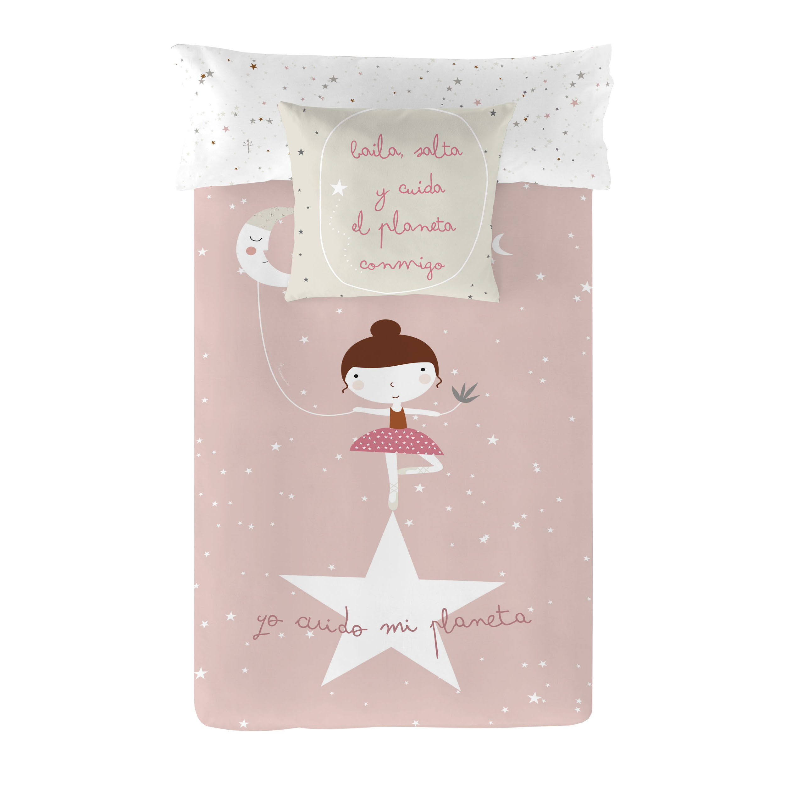 COPRIPIUMINO REVERSIBILE BALLERINA 100% COTONE LETTO 90 - 3